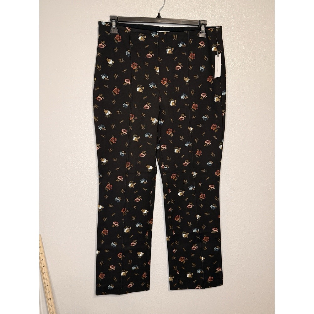Maeve Anthropologie‎ The Poppy Floral Kick Flare Pants Women's Large Tall